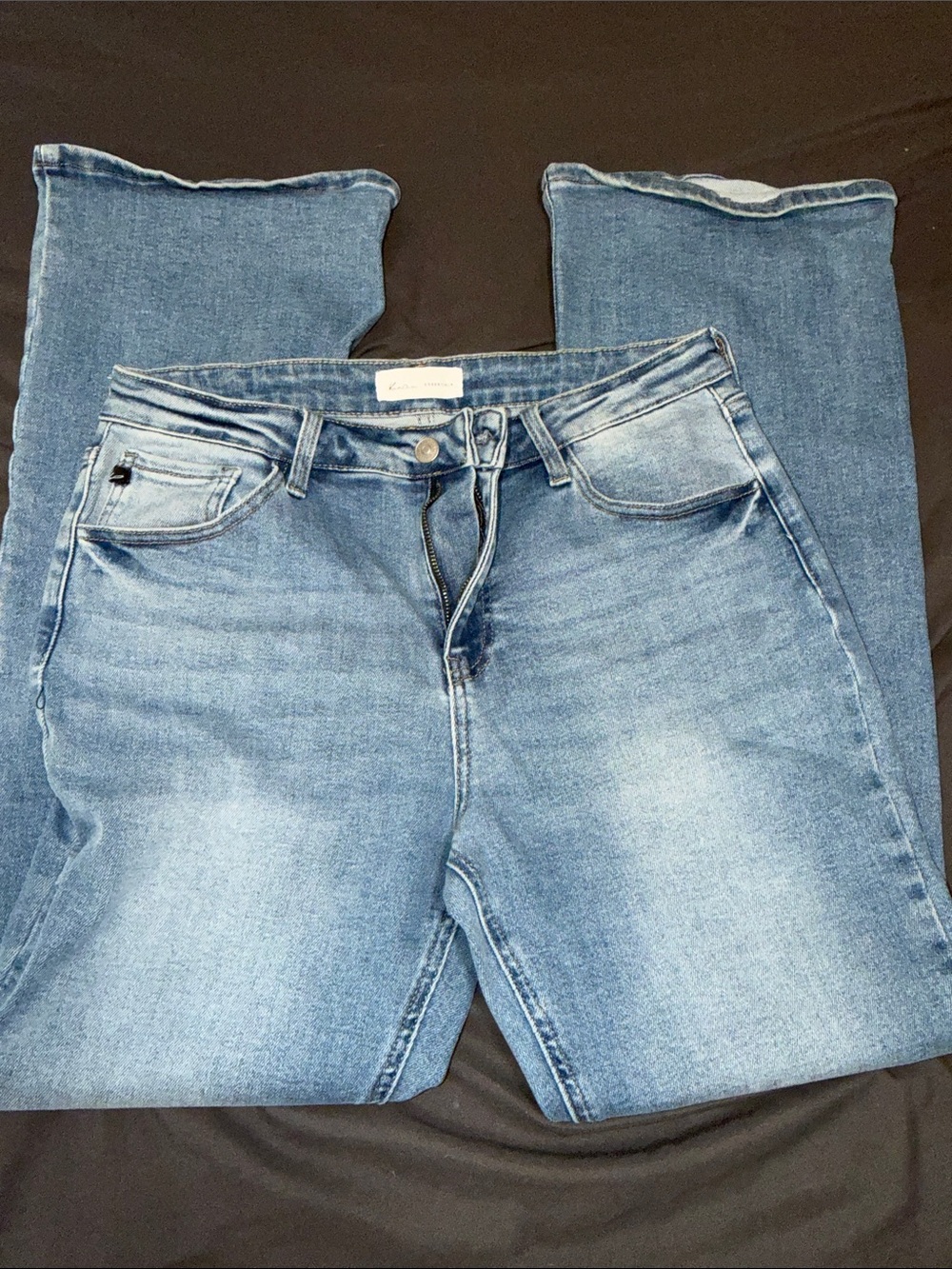 KanCan Womens boot Straight Jeans in Light Blue Wash size 13/30